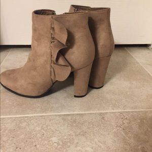 Bella Marie taupe boots (without box)
